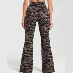 Split Flare Printed Leggings